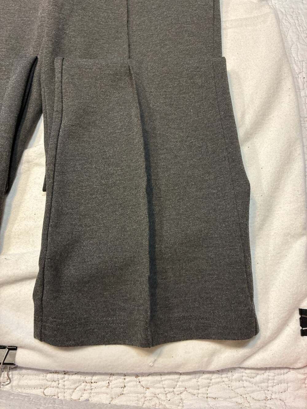 Lyssé Grey Wide Leg Ponte Pants with Front Seam Size L - Picture 2 of 6